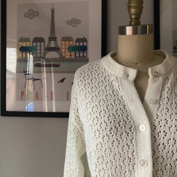 Pointelle Knit Cardigan - Picture 8 of 8